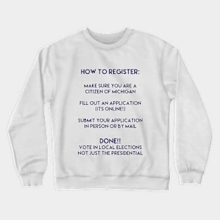 How to register Crewneck Sweatshirt